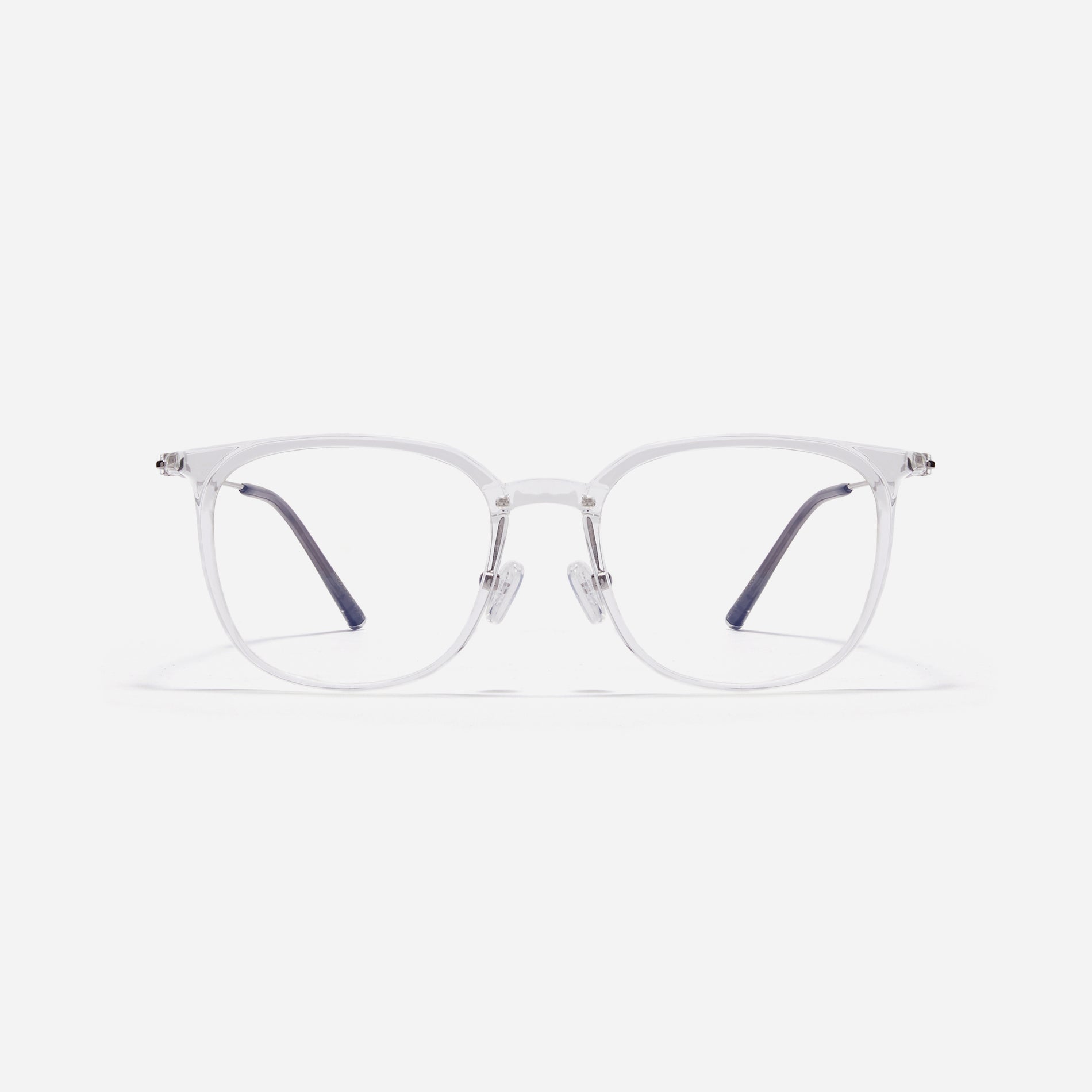 Ultra-lightweight, round square-shaped acetate eyeglasses that offer robust durability that resists breakage. Incorporated with CARIN's patented anti-loosening hinge technology, they ensure a consistently comfortable fit.