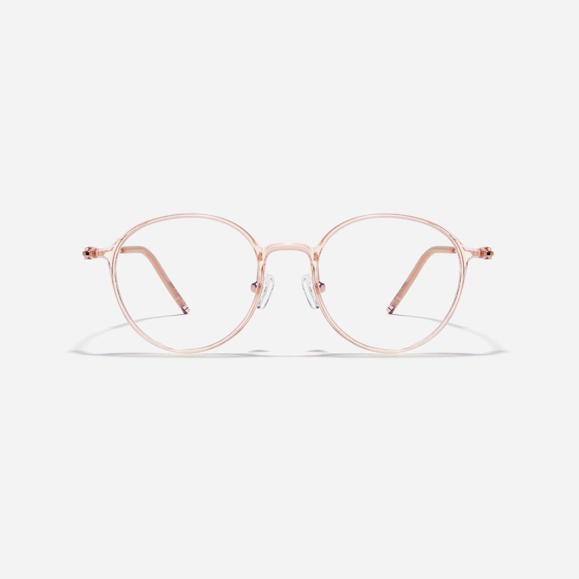 Ultra-lightweight round-shaped eyeglasses crafted using cutting-edge materials sourced from the French company ARKEMA. These glasses offer robust durability and consistently comfortable fit.