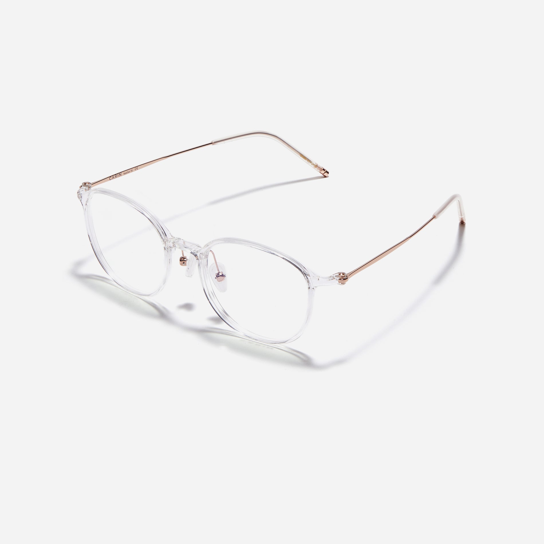 Ultra-lightweight round square-shaped eyeglasses crafted using cutting-edge materials sourced from the French company ARKEMA. These glasses offer robust durability and consistently comfortable fit.