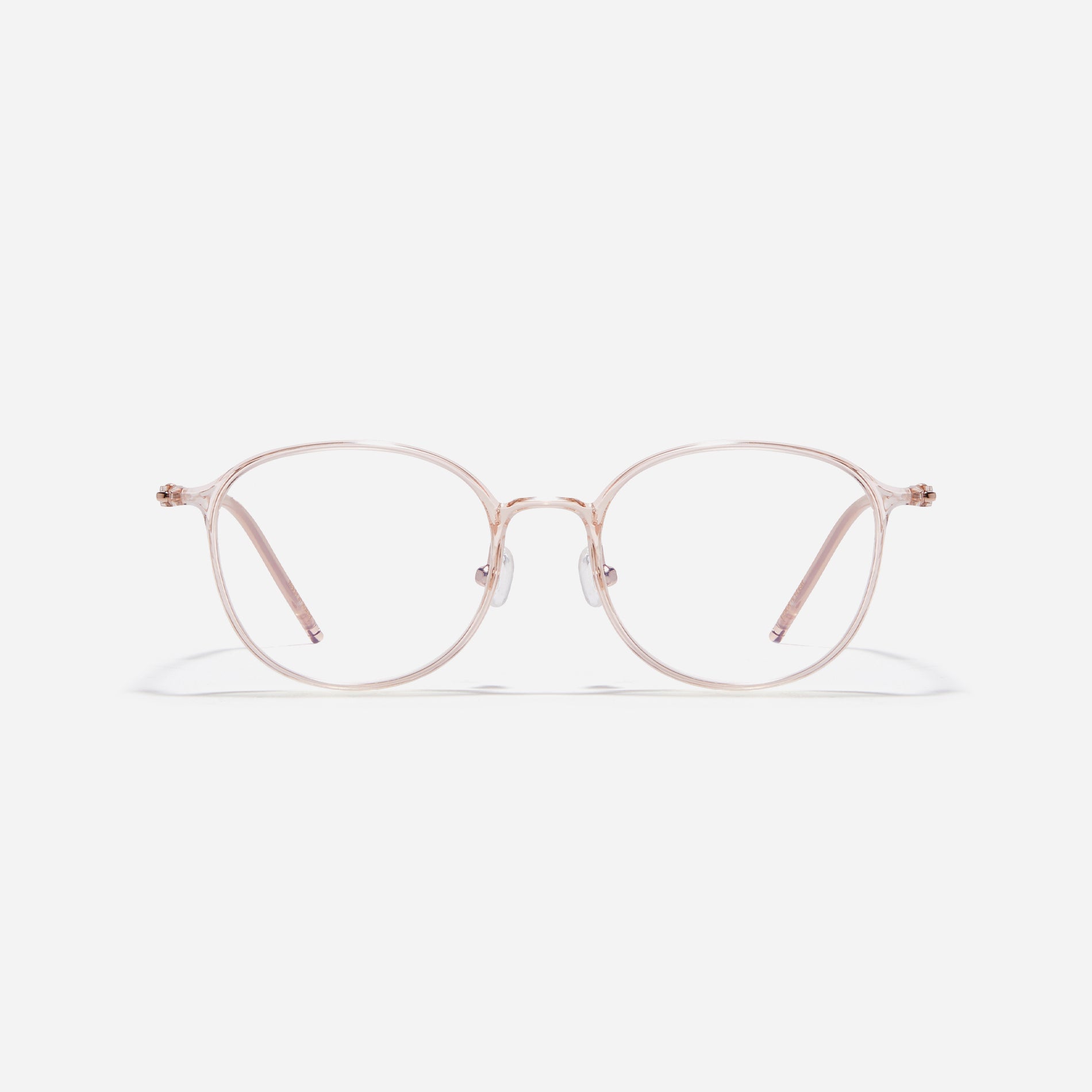 Ultra-lightweight round square-shaped eyeglasses crafted using cutting-edge materials sourced from the French company ARKEMA. These glasses offer robust durability and consistently comfortable fit.