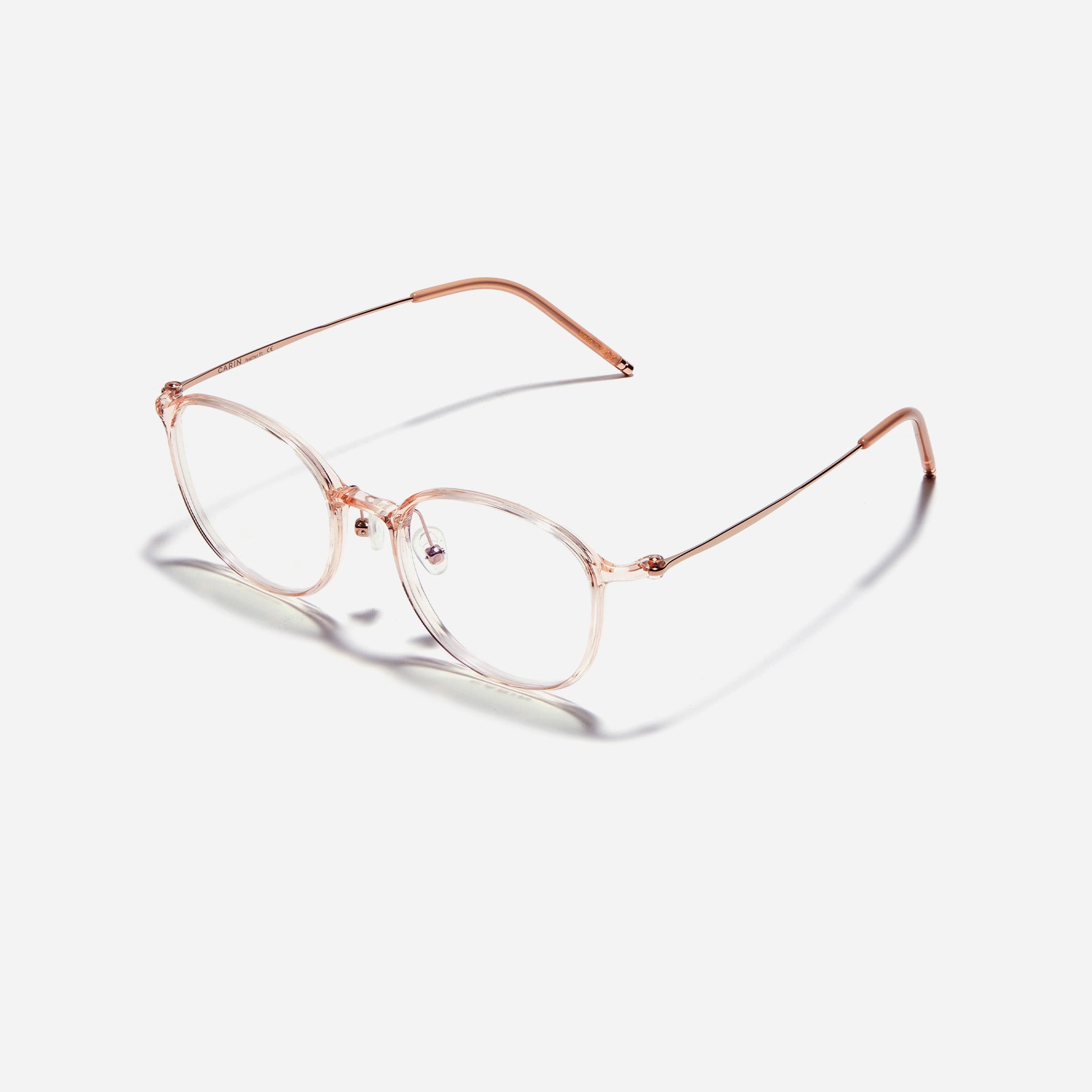 Ultra-lightweight round square-shaped eyeglasses crafted using cutting-edge materials sourced from the French company ARKEMA. These glasses offer robust durability and consistently comfortable fit.