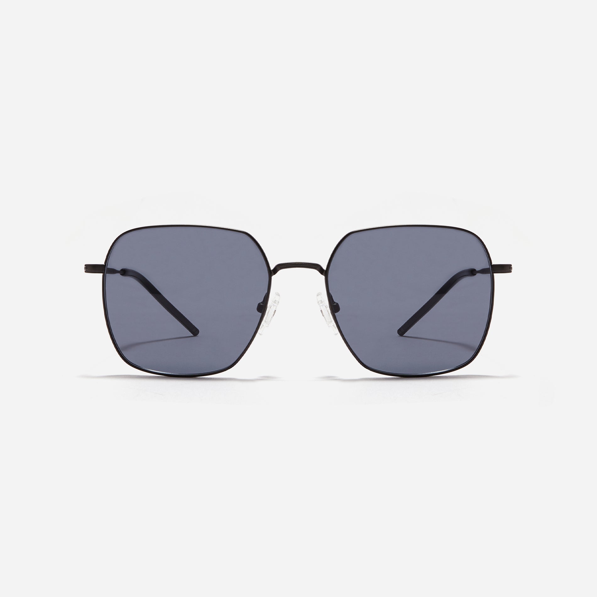 Retro aesthetic square-shaped sunglasses crafted entirely from titanium.