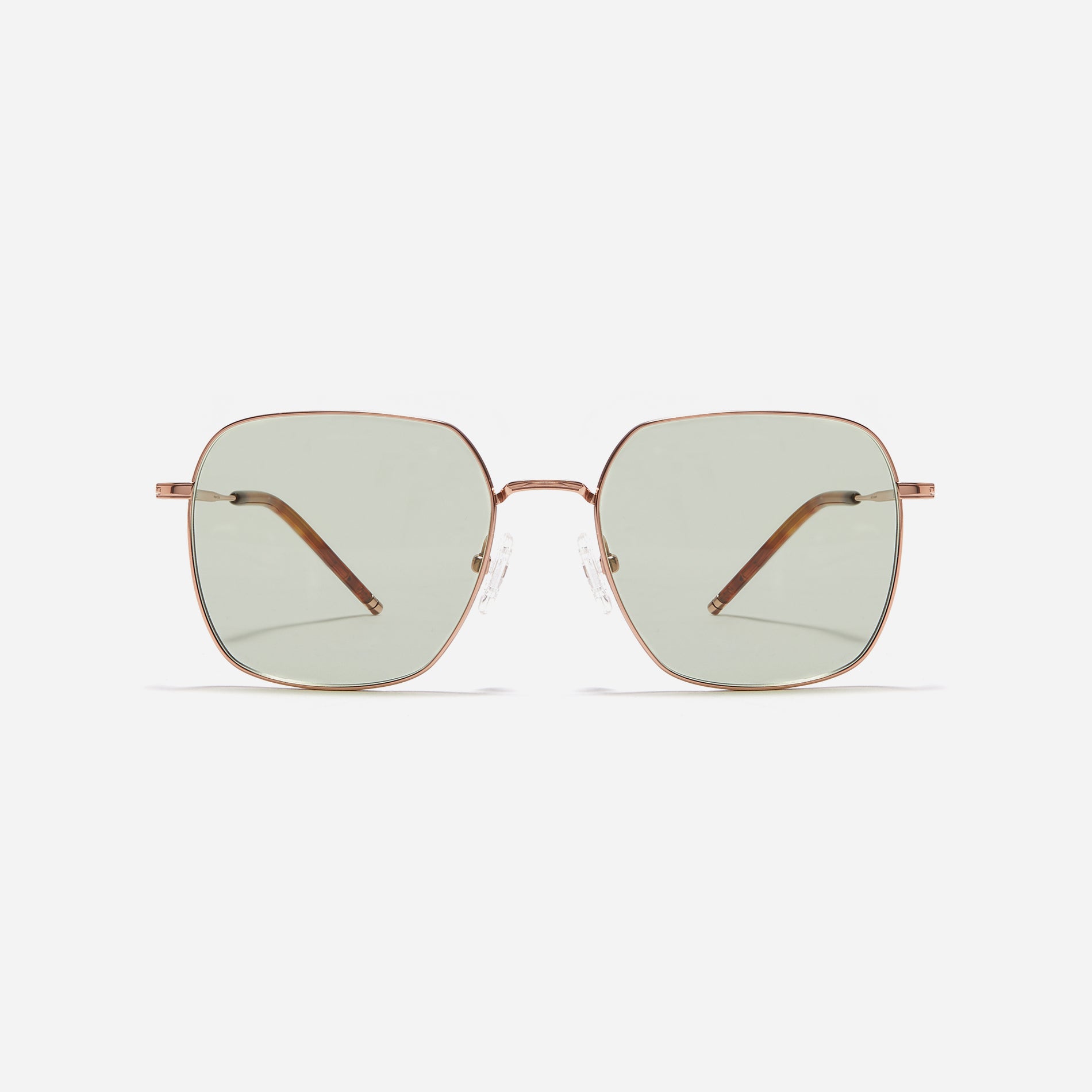 Retro aesthetic square-shaped sunglasses crafted entirely from titanium.