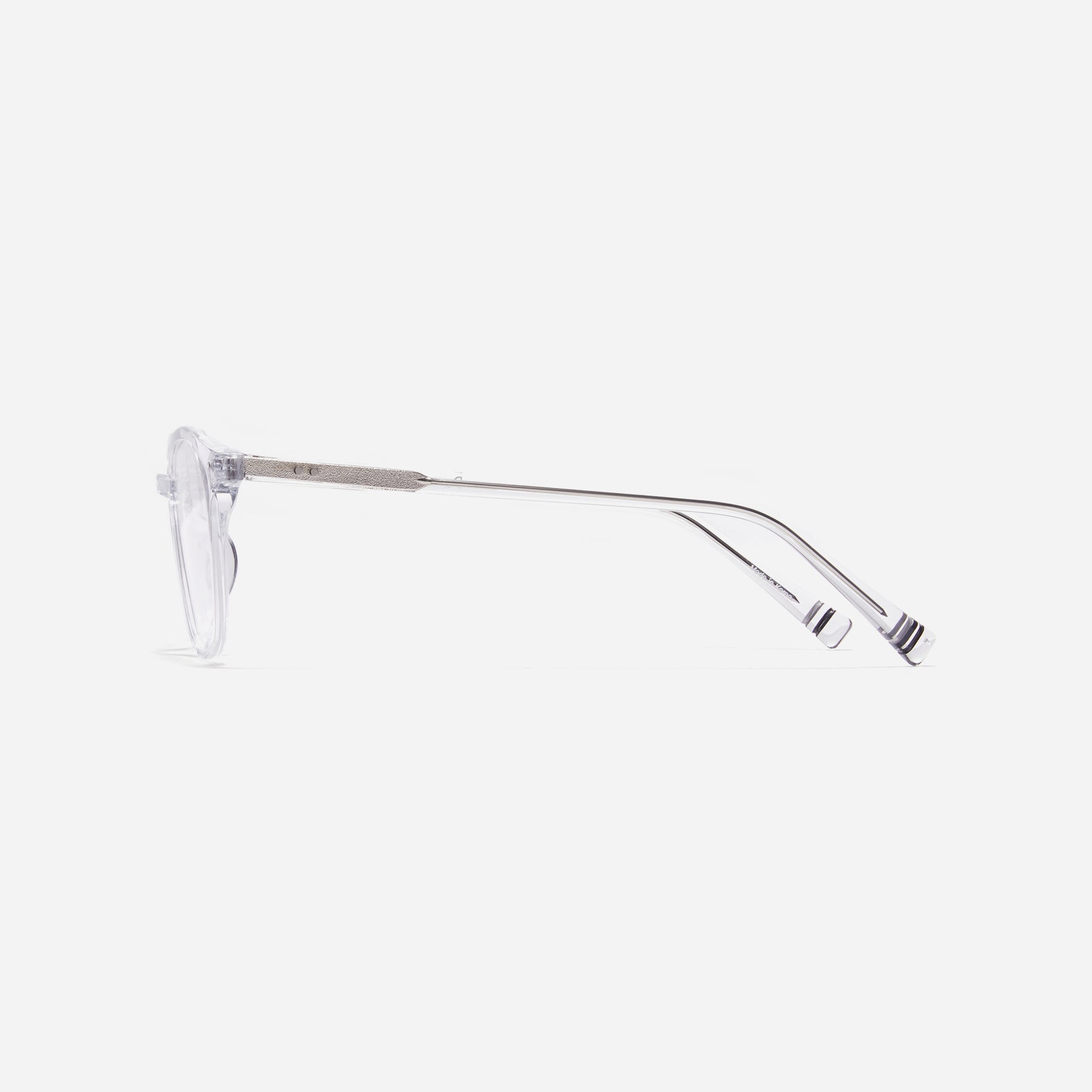 Round-shaped horn-rimmed eyeglasses featuring a sturdy and lightweight frame, Duve design incorporates dual lining on the tips to prevent slipping and ensure a consistently comfortable wearing experience.