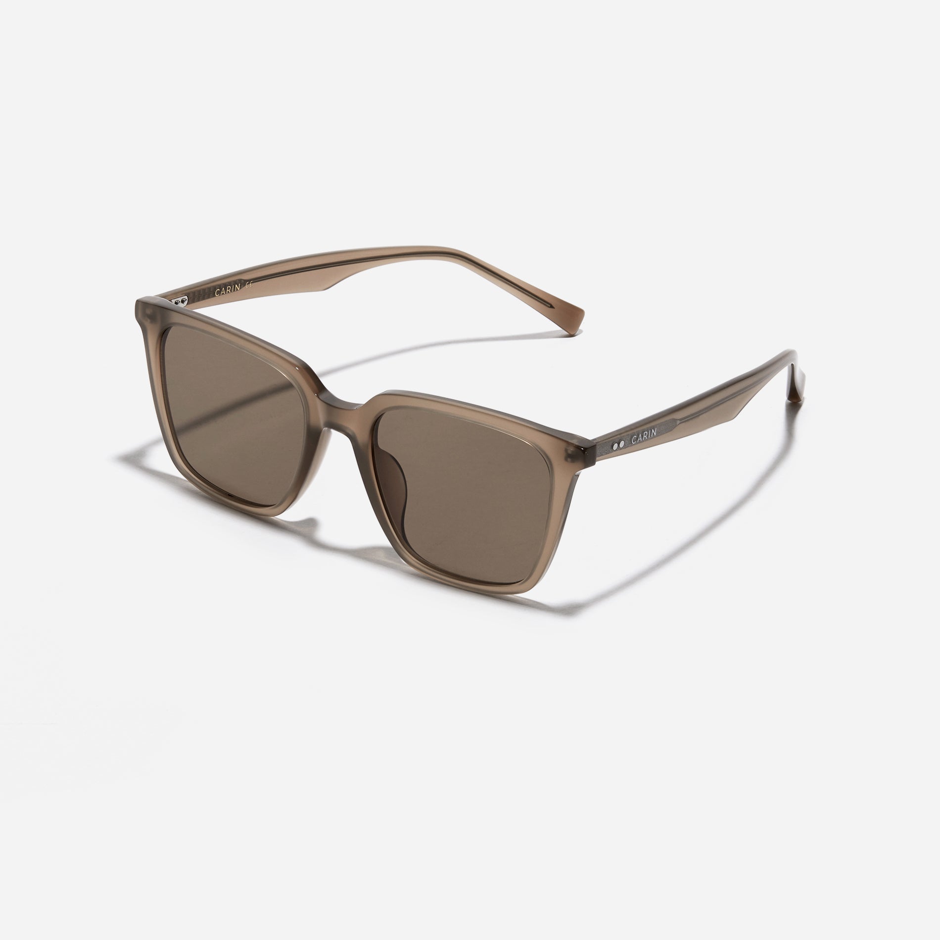 Square-shaped sunglasses with a sleek, straight-edged top front, providing a versatile and neutral style.