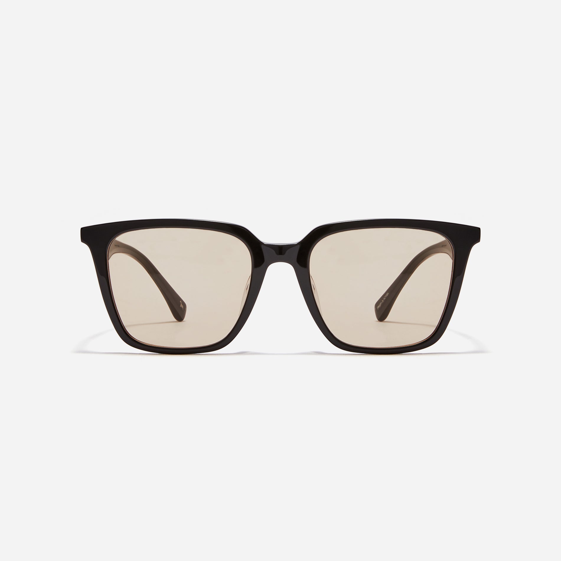 Square-shaped sunglasses with a sleek, straight-edged top front, providing a versatile and neutral style.
