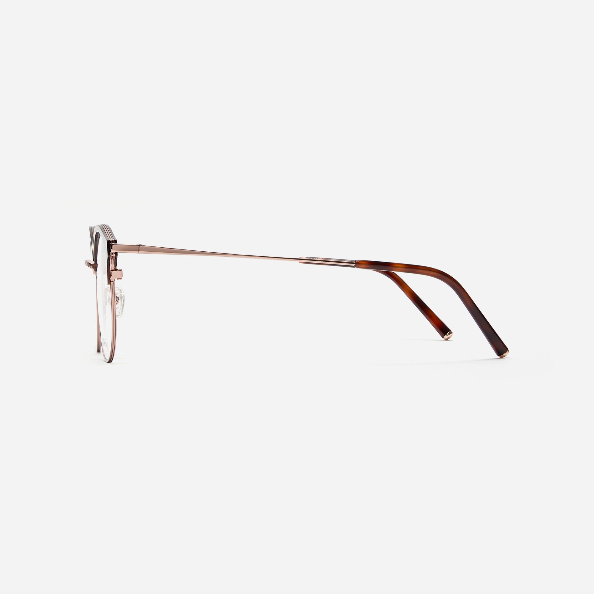 Oversized, square-shaped eyeglasses with a semi-rimless structure ideal for trendy styling and versatile wear.